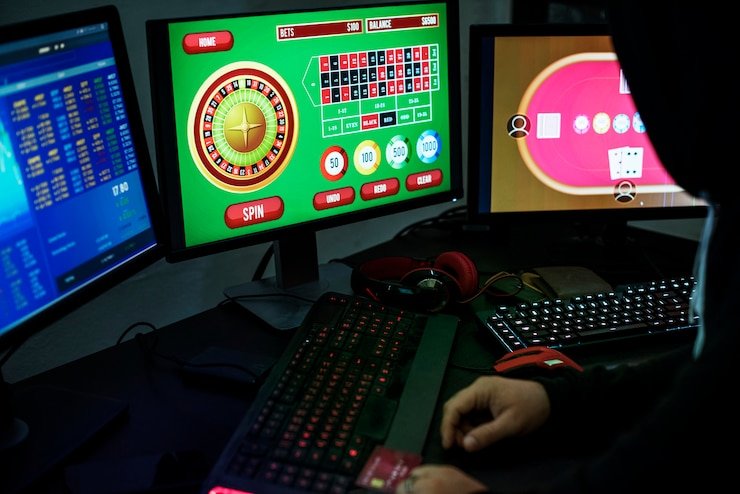 Pemain menggunakan perangkat mobile untuk mengakses halaman registrasi hiburan digital